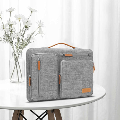MOSISO 360 Protective Laptop Case 13 inch, 13 inch Laptop Sleeve Compatible with MacBook Air M5 M4 M3 M2 M1 2026-2018/Neo/Pro M2 M1, Side Open Carrying Case with 4 Zipper Pockets&Handle, Gray
