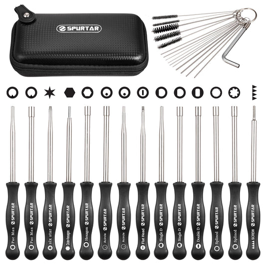 Spurtar 14 PCS Carburetor Adjustment Tool with Carburetor Cleaning Kit for Echo STIHL Poulan Husqvarna Carb Adjusting Tool - Small Engine Carb Adjustment Tools for Tuning and Carburetor Cleaning Tool