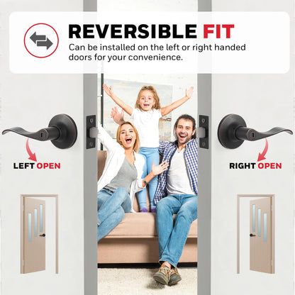 Honeywell 8106402 Wave Privacy Door Lever, Oil Rubbed Bronze
