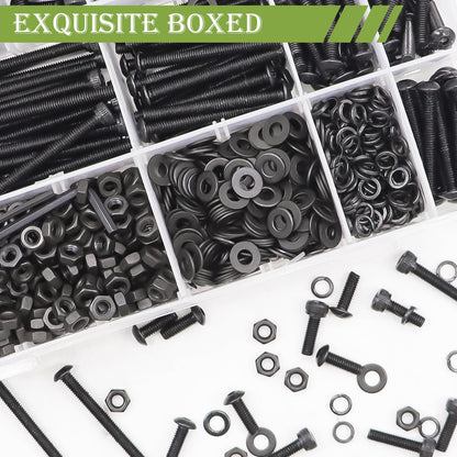 mxuteuk 2135PCS M3 Screws kit,M3x4mm-35mm Metric Screws Bolts Washers Nuts Kit,Hex Socket Button & Cap Head M3 Screws,12.9 & 10.9 Grade Alloy Steel M3 Bolts with 2 Hex Wrench