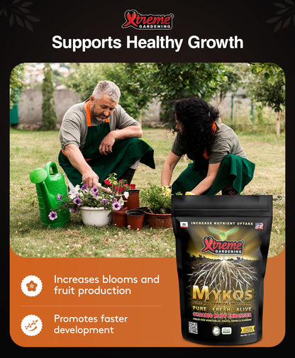 Xtreme Gardening Mykos Pure Mycorrhizal Inoculant Organic Root Enhancer, 1 LB - Granular