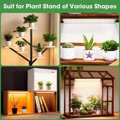 PlantaPulse Grow Lights for Indoor Plants, Ultra-Thin Panel, 540LEDs Full Spectrum, Auto On/Off Timer, 10 Dimmable Levels Plant Lights for Indoor Growing, 4 Pack
