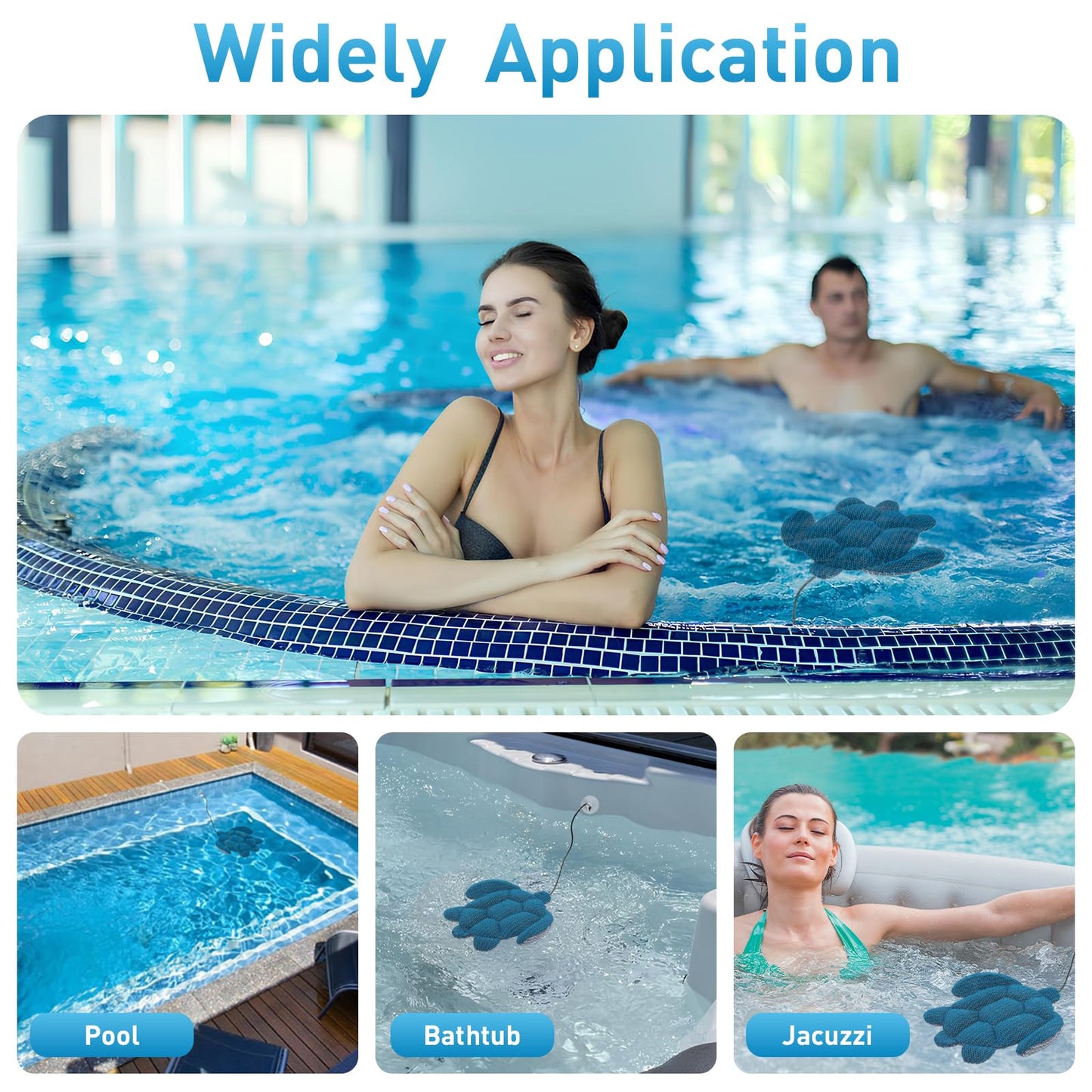 Hot Tub Scum Absorber for Hot Tub Spa, 2 Pcs Reusable Turtle Hot Tub Sponge Hot Tub Accessories, Zorbie Hot Tub Sponge Scum Collector Bug to Keep Water Clear