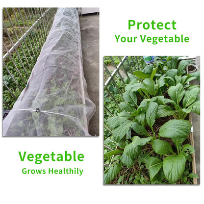 Garden Insect Netting, Fine Mesh Garden Mosquito Bug Net for Vegetables, Flowers, Fruits, Plants (10 x 50FT)