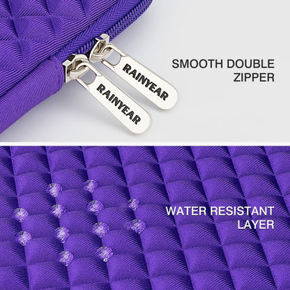 RAINYEAR 13 Inch Laptop Sleeve Diamond Foam Case Bag Compatible MacBook 14", 13.3" MacBook Air/Pro A3449 A3113 A3240 A2681 A2337 A2338 & for 13.3" PC Notebook Chromebook (Purple)