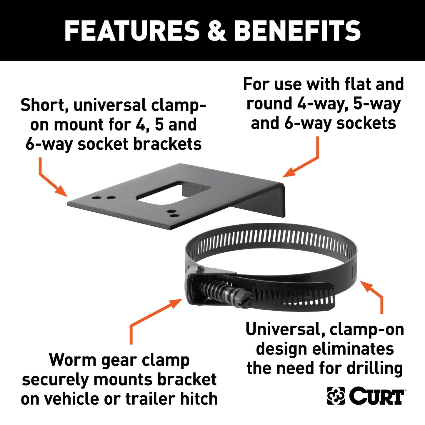 Curt 57204 Electrical Connector Bracket