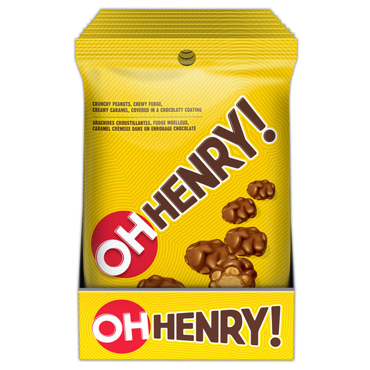 OH HENRY! Crunchy Candy, Kids Candy to Share, Bulk Candy, 104g (8 Count)