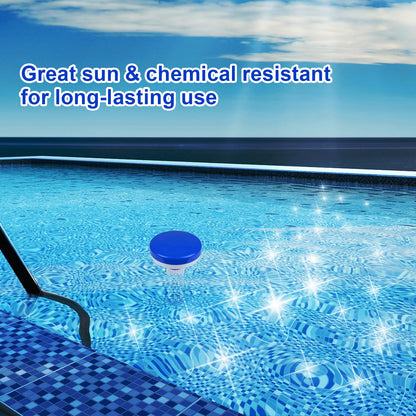 Pool Chlorine Puck Floater - Premium Floater Dispenser for 1-1.3'' Chlorine or Bromine Tablets, Flow Control from 0 to 13, 7.9in Mini Bromine Dispenser for Pool, Hot Tub, Spa