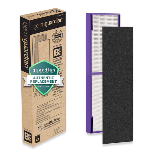 GermGuardian Air Filter B Pet, Genuine HEPA PURE Replacement Air Purifier Filter for AC4825, AC4850, AC4870, AC4880, CDAP4500, AC4900, AC4300 & AP2200, FLT4850PT, Black/Purple