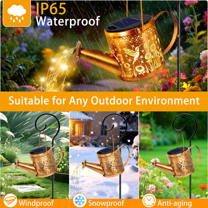 ZNYCYE Solar Watering Can Lights, Hummingbird Decorative Hanging Lantern Solar Lights Outdoor Waterproof, Gifts for Mom Women Grandma Birthday, Retro Metal Garden Decor for Outside Yard Patio Lawn