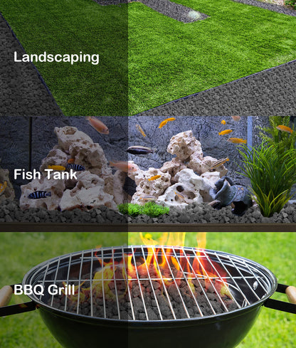 Stanbroil 10 Pounds Black Lava Rock Granules, Decorative Landscaping for Fire Bowls, Fire Pits, Gas Log Sets, Indoor or Outdoor Fireplaces (3-5 CM)