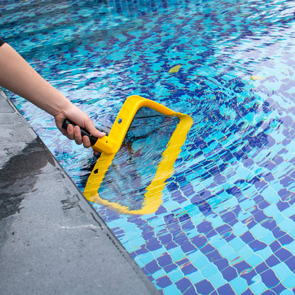 Pool Skimmer Net – Larger Capacity Yellow Pool Leaf Net for Swimming Pool Cleaning,Easily Removes Leaves, Debris from Pools, Hot Tubs, Ponds and Fountains (No Pole Included)