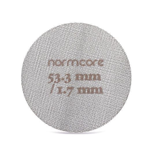 Normcore 53.3mm Puck Screen/Espresso Portafilter Lower Shower Contact Screen - 316 Stainless Steel