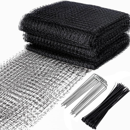 BEAUGIREW Garden Netting 7 x 100 ft Durable Bird Netting for Garden Heavy Duty Wire Mesh Net Fencing Protect Plants Fruits Trees from Birds Deer Poultry with 50 x Mounting Straps and 10 x Spikes