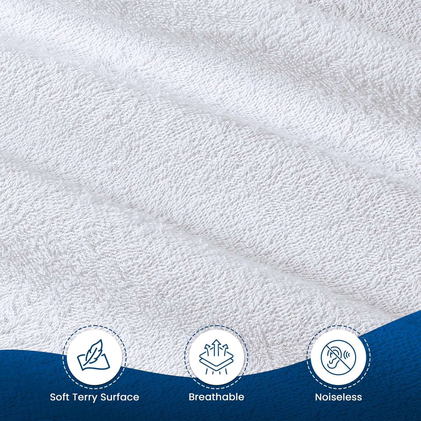 Utopia Bedding Waterproof Mattress Protector Full/Double Size, Premium Terry Mattress Cover 200 GSM, Breathable, Fitted Style with Stretchable Pockets (White)