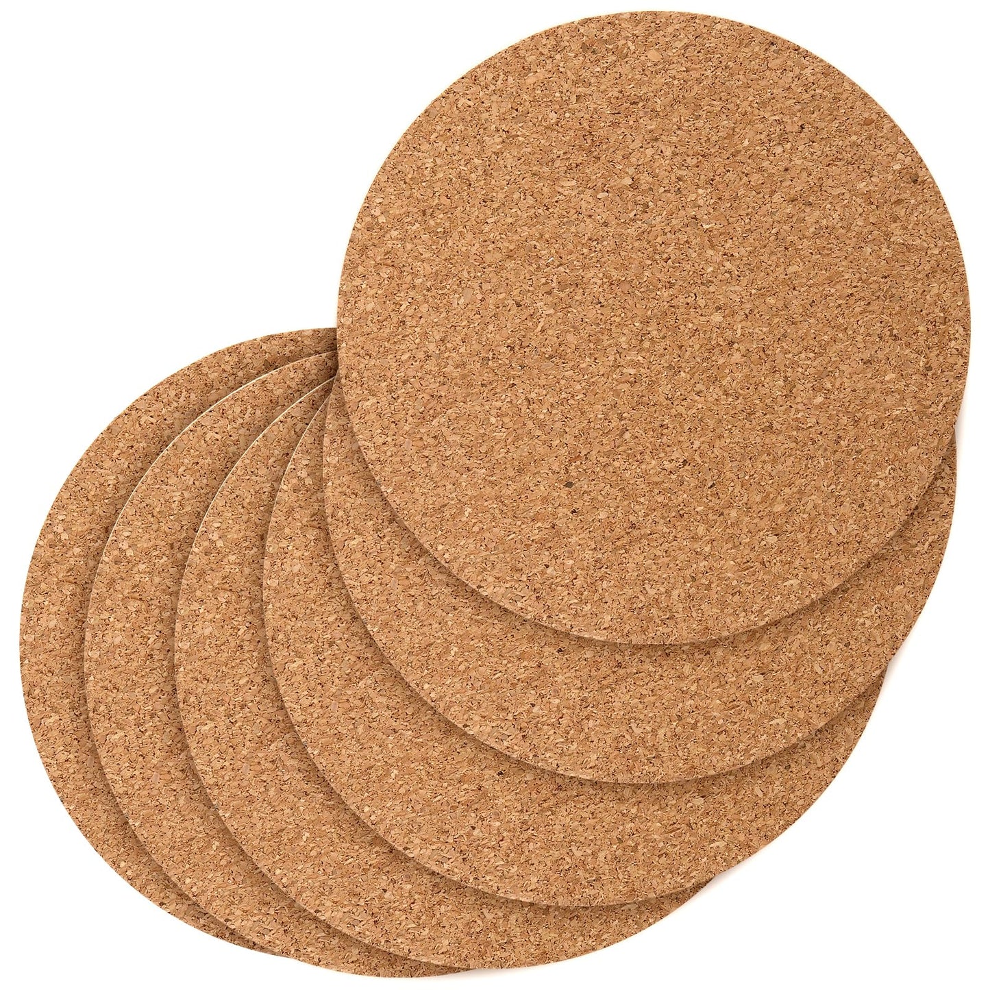 200 PCS Round Self Adhesive Cork Coasters Bulk, 4 Inch Cork Pads Tiles for DIY Crafts, Home Bar, Table Protection (100mm, Brown)