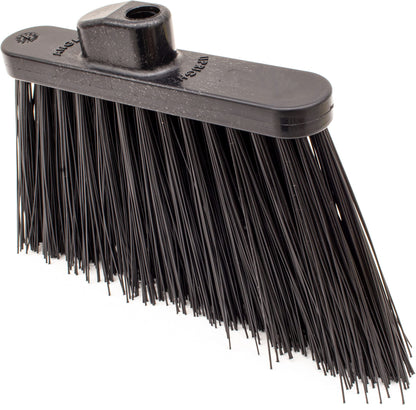 Sparta Sweeper Broom – 12 Inch Angled Outdoor Broom Head with Durable Polypropylene Bristles, Standard Thread Compatible for Home Garage or Kitchen Cleaning, Black