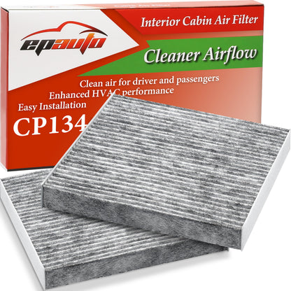 EPAuto CP134 (CF10134) Premium Cabin Air Filter includes Activated Carbon - 2 Pack