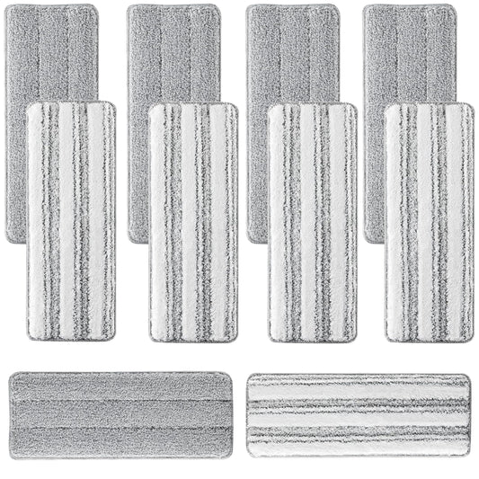 10Pcs Joymoop Mop Replacement Pads, 13 * 4.9'' Universal Mop Pads Mop Head Refills Washable Wet Mop, Compatible with Most 11-13” Size Mops
