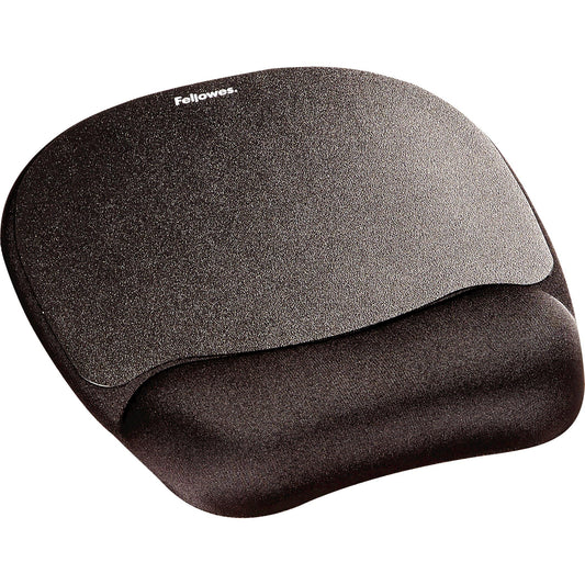 Fellowes Memory Foam Mouse Pad/Wrist Rest, Black (9176501)