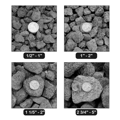 Stanbroil 10 Pounds Black Lava Rock Granules, Decorative Landscaping for Fire Bowls, Fire Pits, Gas Log Sets, Indoor or Outdoor Fireplaces (3-5 CM)