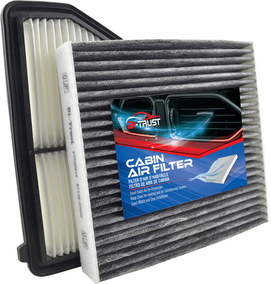 Engine & Cabin Air Filter Kit for Honda Civic 2016–2026 & HR-V 2023–2026 2.0L L4, Replacement CF11182 80291-T5R-A01, Direct Fit