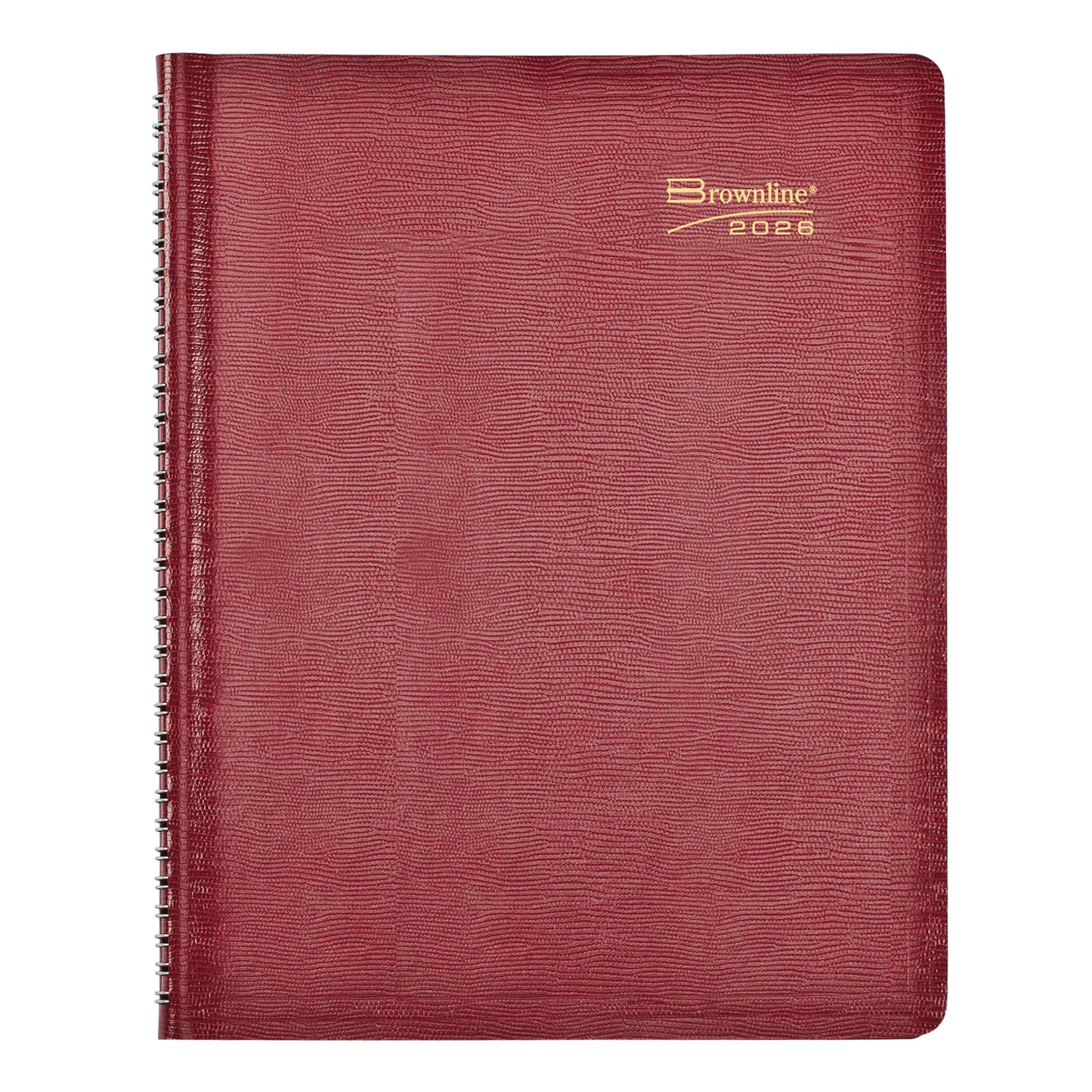 Brownline® 2026 Essential Weekly Planner, Appointment Book, 12 Months, January to December, Twin-Wire Binding, 11" x 8.5", Red (CB950.RED-26)