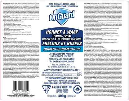OnGuard Hornet & Wasp Foaming Spray 400g | Control of Exposed Nests of Wasps, Yellowjackets, and Hornets | Ready to Use