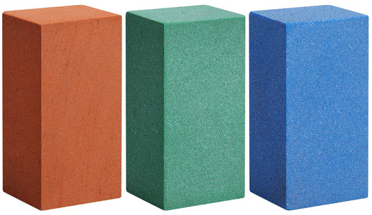 3 Pcs Gummy Rubber Abrasive Stone- Edge Grinding Rubber Block Stone- Soft Snowboard Gummy Stone- Snowboard Ski Stone for Removing Rust and Burrs (Blue 60 Grit, Green 120 Grit)