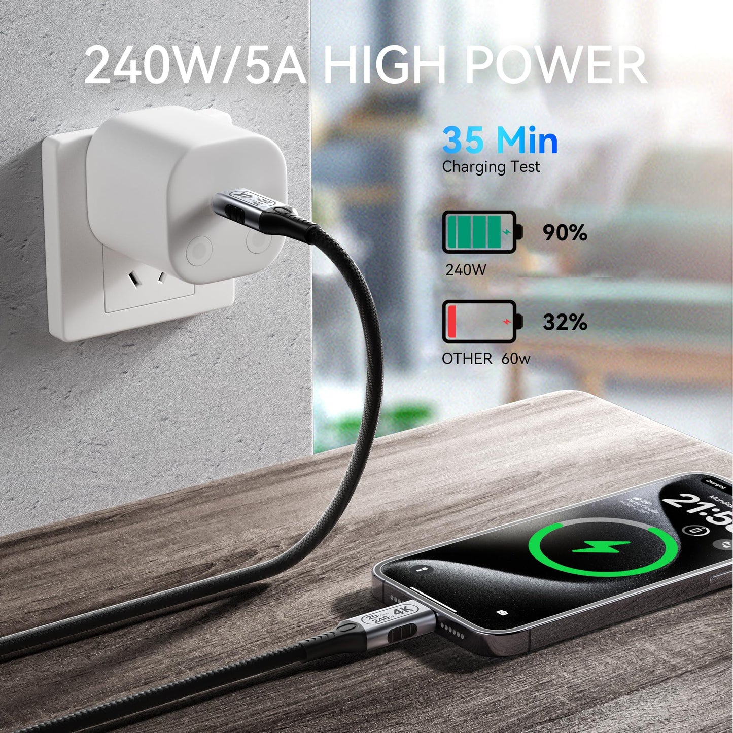 USB c Cable,high Speed USB c Cable,USB c Cable Fast Charging,USB c Cable 20gbps,USB c Cable 240w,USB c Video Cable,USB 3.2 Cable,USB c to USB c 10ft,Long USB c Data Cable