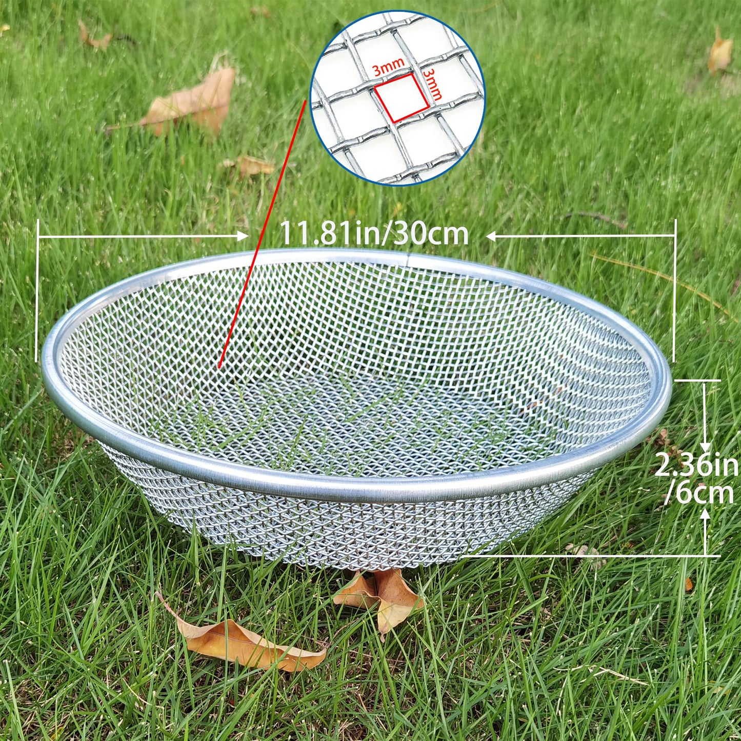 YUEBM Gardening Sand Soil Compost Sifter Perfect for 5 Gallon Bucket (1, 1/4 Inch)