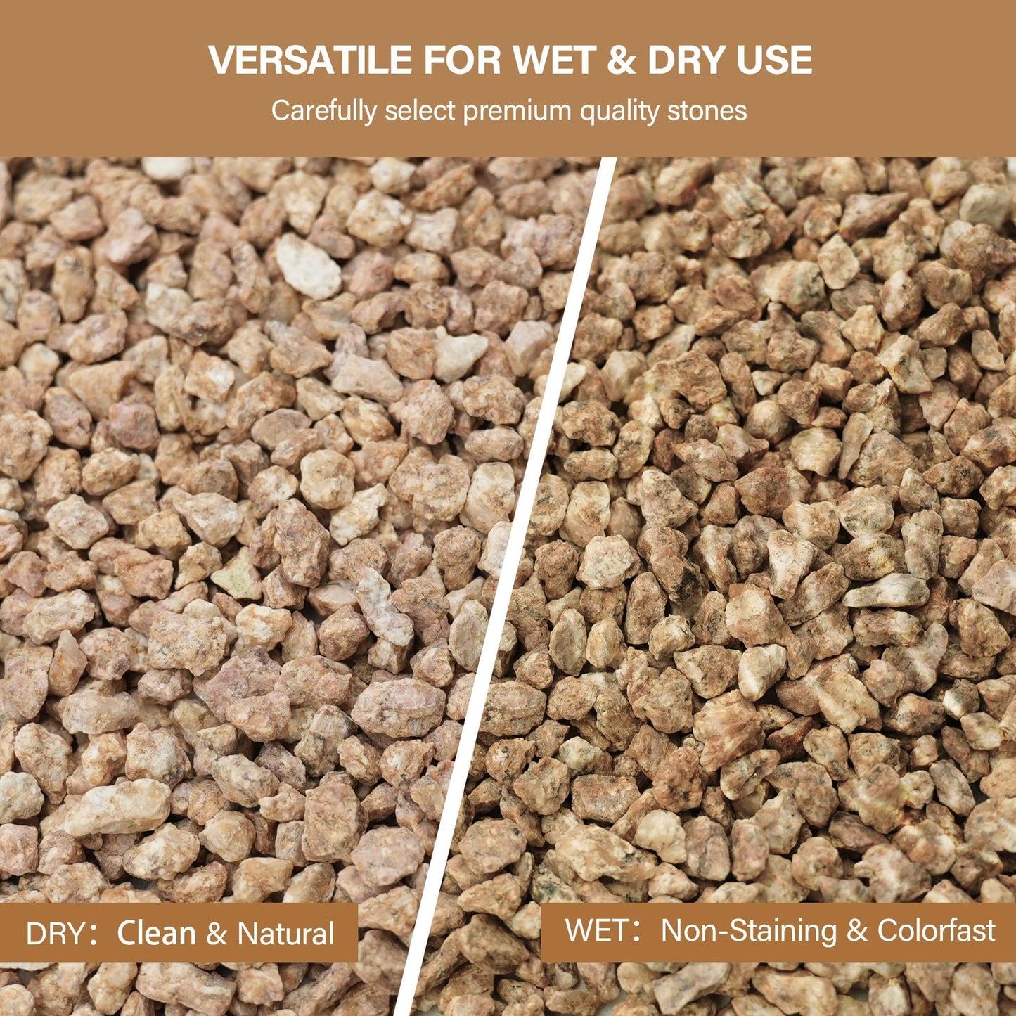 NUPICK 6lb Maifanitum Stones for Succulent, 1/8"-1/4" Golden Pea Gravel for Cactus, Small Pebbles for Indoor Plants Soil Covers, Decorative Rocks for Bonsai, Vases Fillers, Aquarium, Top Dressing