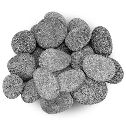 Stanbroil Tumbled Lava Rock Pebbles for Indoor or Outdoor Gas Fire Pits and Fireplaces - 10 pounds (2"-3")