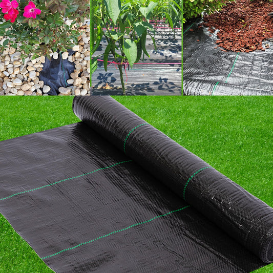 AGGAFA (2ft x 50ft) 100% Virgin Material Premium Heavy Duty Weed Barrier Fabric for Landscaping, Farming, Gardening and Agriculture. Durable Woven Landscape Fabric
