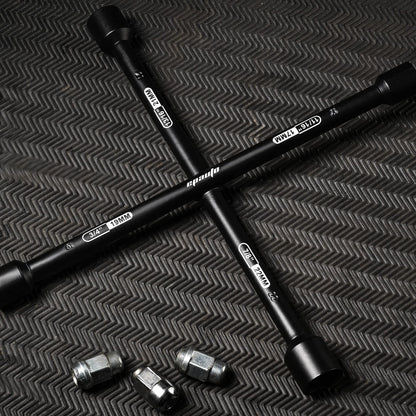 EPAuto 14" Heavy Duty Universal Lug Wrench, 4-Way Cross Wrench, Black