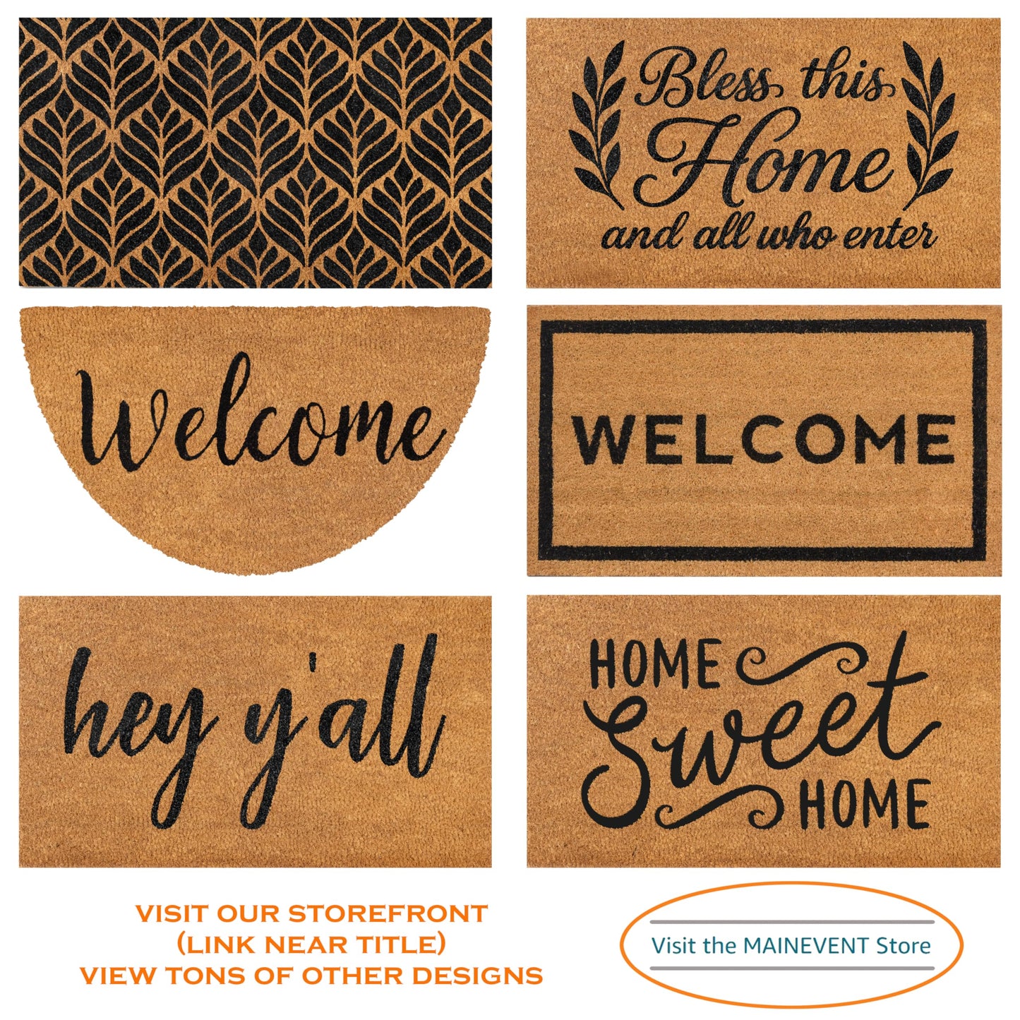 Door Mat Modern Outdoor 30x17 Inch, Modern Front Door Mat for Covered Outside Entrance, Art Deco Welcome Mat, Geometric Doormat w/Non-Slip Backing