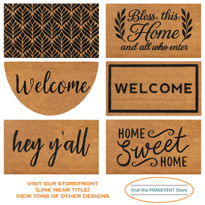 Door Mat Modern Outdoor 30x17 Inch, Modern Front Door Mat for Covered Outside Entrance, Art Deco Welcome Mat, Geometric Doormat w/Non-Slip Backing