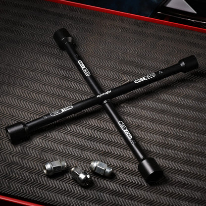 EPAuto 14" Heavy Duty Universal Lug Wrench, 4-Way Cross Wrench, Black